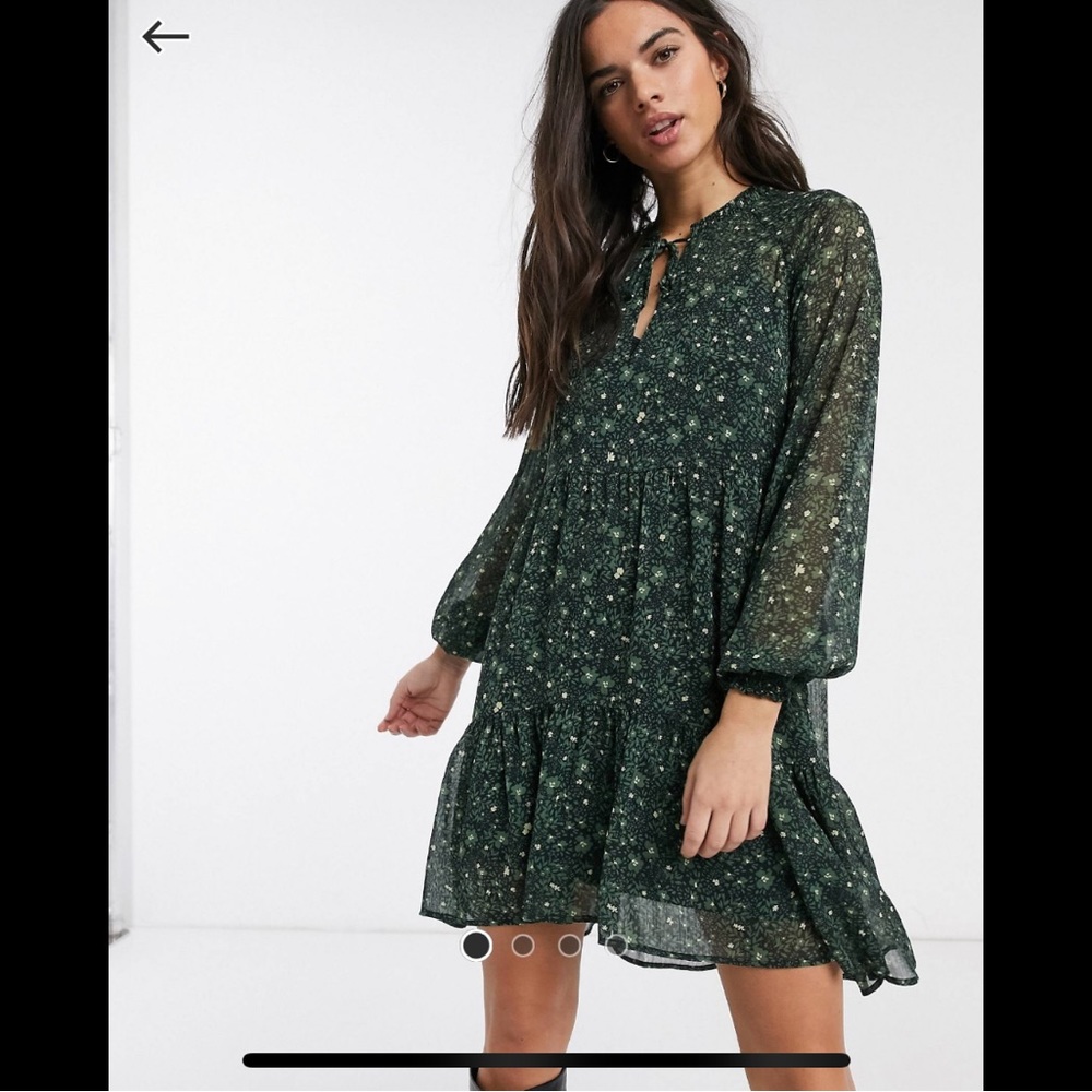 ASOS Green Floral Dress